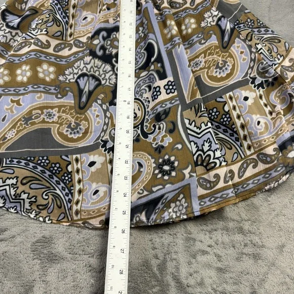 Free People Tank Top Womens Medium Paisley Floral Halter Blouse Boho OB1466656 - Picture 2 of 11